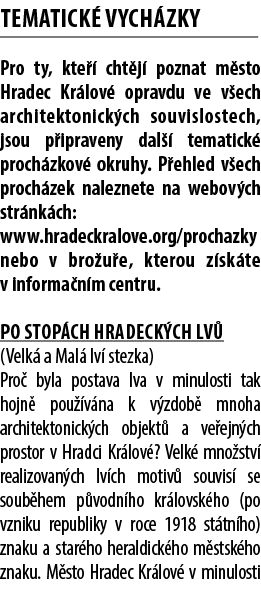 TEMATICK VYCH ZKY Pro ty, kte   cht j  poznat m sto Hradec Kr lov  opravdu ve v ech architektonick ch souvislostech,...