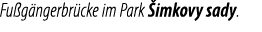 Fu g ngerbr cke im Park imkovy sady.