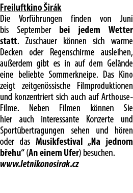 Freiluftkino ir k Die Vorf hrungen finden von Juni bis September bei jedem Wetter statt. Zuschauer k nnen sich warme...