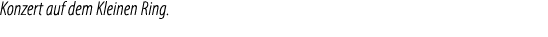 Konzert auf dem Kleinen Ring.