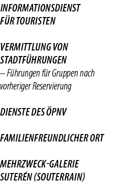 Informationsdienst f r Touristen Vermittlung von Stadtf hrungen – F hrungen f r Gruppen nach vorheriger Reservierung ...