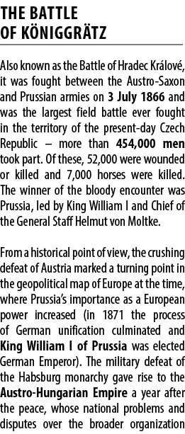 THE BATTLE OF K NIGGR TZ Also known as the Battle of Hradec Kr lov , it was fought between the Austro Saxon and Pruss...