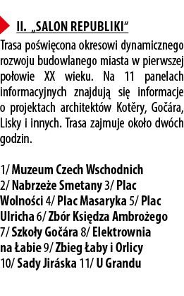 ￼ II. „Salon Republiki“ Trasa po wi cona okresowi dynamicznego rozwoju budowlanego miasta w pierwszej po owie XX wiek...