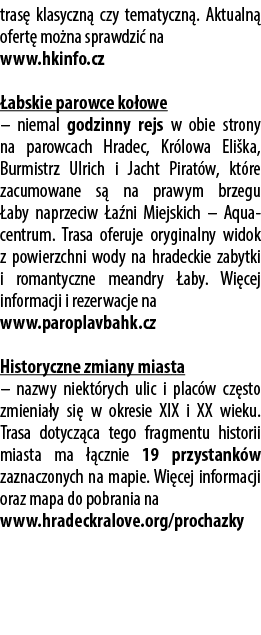tras klasyczn  czy tematyczn . Aktualn  ofert  mo na sprawdzi  na www.hkinfo.cz  abskie parowce ko owe – niemal godz...
