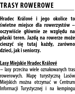TRASY ROWEROWE Hradec Kr lov i jego okolice to  wietne miejsce dla rowerzyst w – oczywi cie g  wnie ze wzgl du na p ...