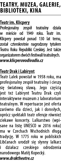 TEATRY, MUZEA, GALERIE, BIBLIOTEKI, KINA Teatr im. Klicpery Profesjonalny zesp  teatralny dzia a w mie cie od 1949 r...