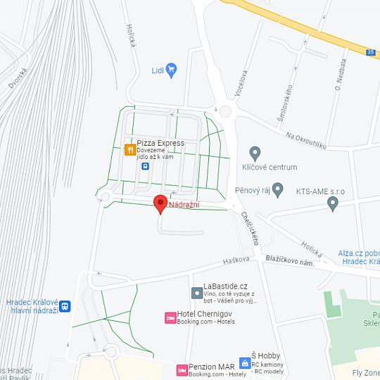 Terminál hromadné dopravy, zdroj: Google Maps